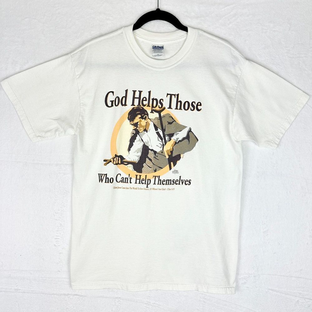 Living Epistles Vintage Christian Jesus New Age Tee Size Medium White Religious